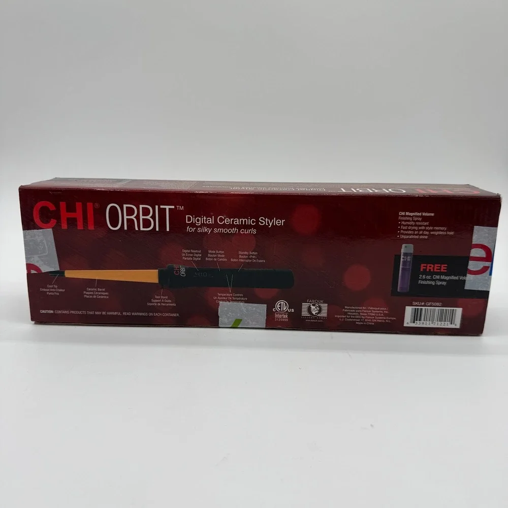 CHI Orbit Digital Ceramic Styler Curling Wand GF5082 3/4